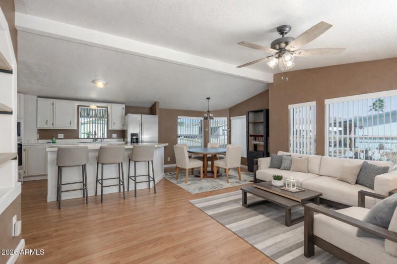 Virtually staged dining_living