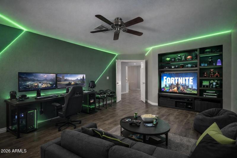 staged gaming room_upstairs bedroom