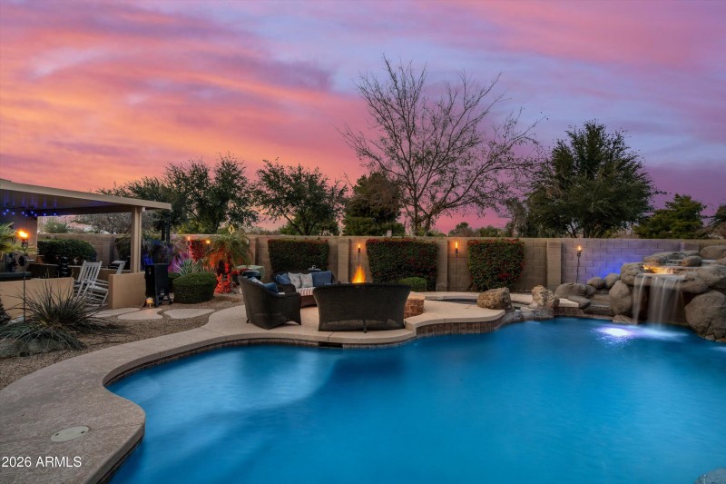 82-Backyard Twilight Photo