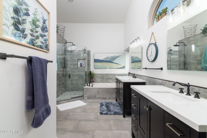 Updated master bathroom
