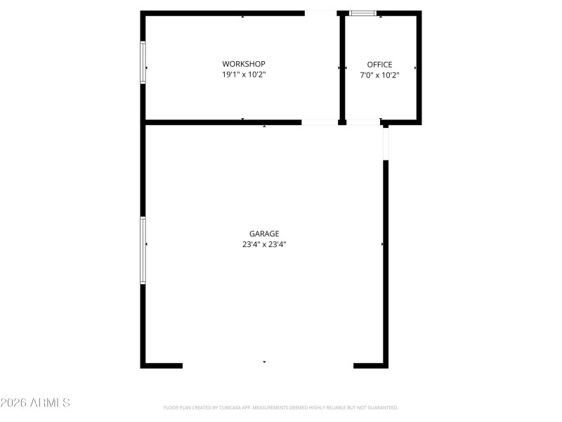 Floor Plan- Garage, office and workshop