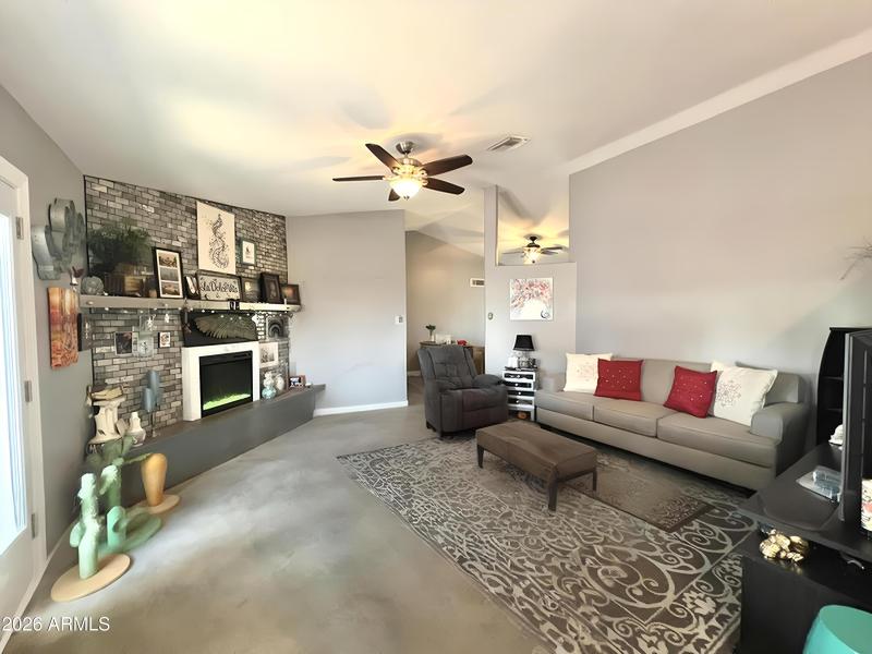 Family Room w/Electric Fireplace