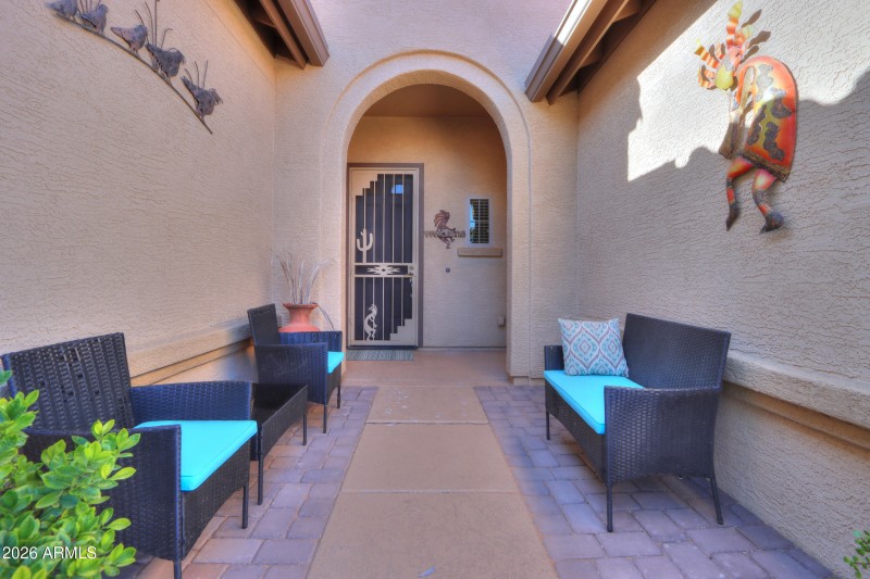Paver seating area