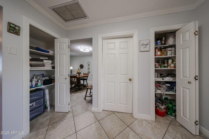 Linen closet and pantry