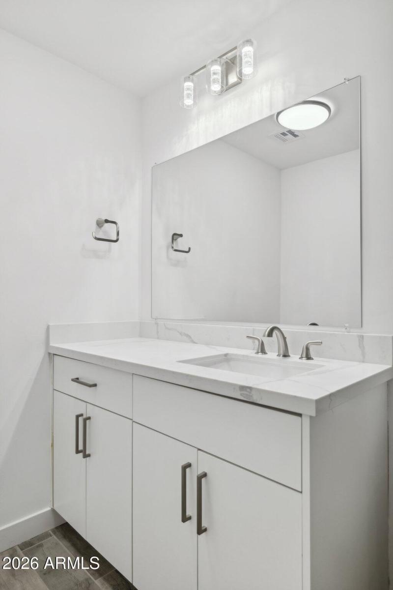 Updated Vanity with Lighting