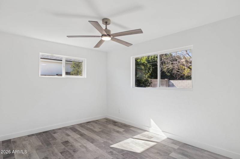 Bright Bedroom with Windows