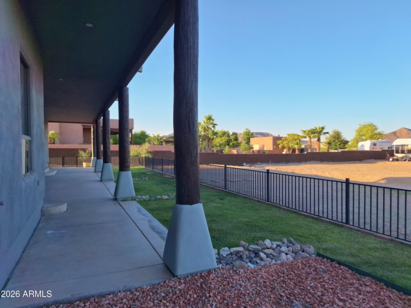 Full length covered patio