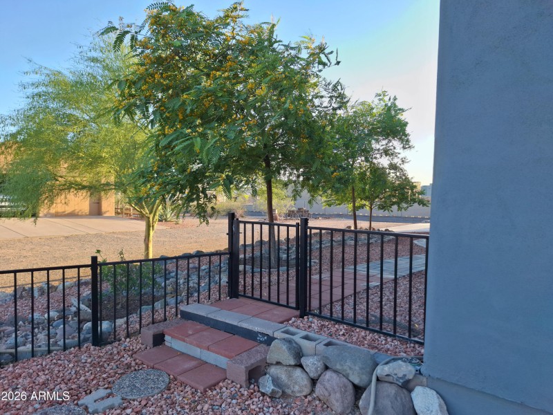 Access gate from back patio to driveway