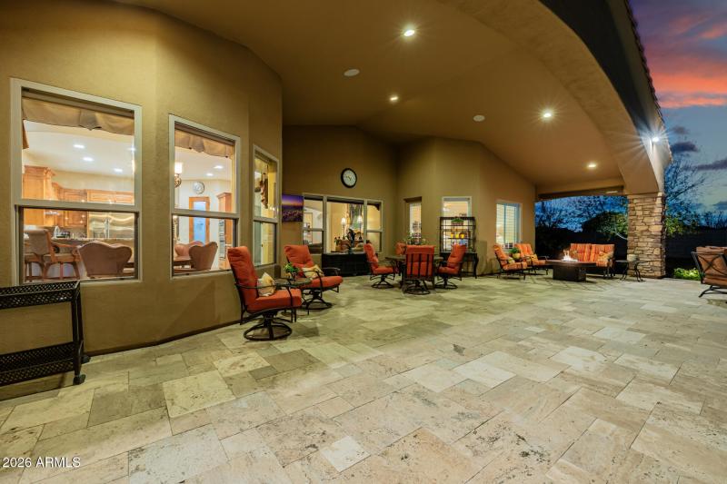 Beautiful travertine decking