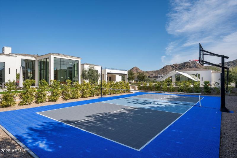 Pickleball with Basketball Hoop