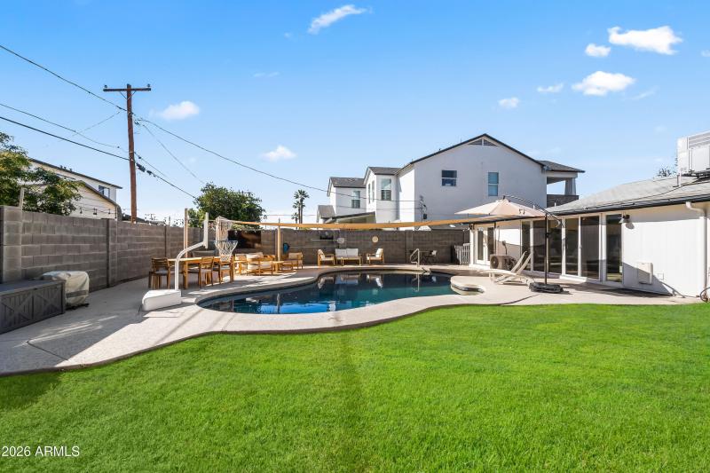 BACKYARD + POOL VIEW
