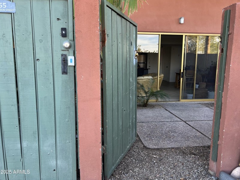 entering back patio