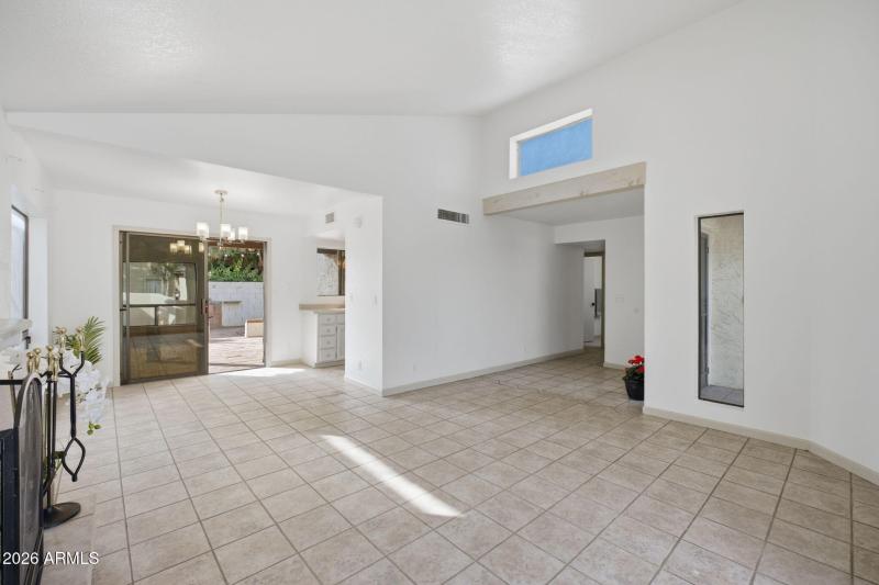 Dining area open to living room