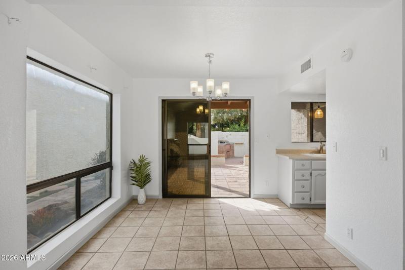 Dining area open to living room