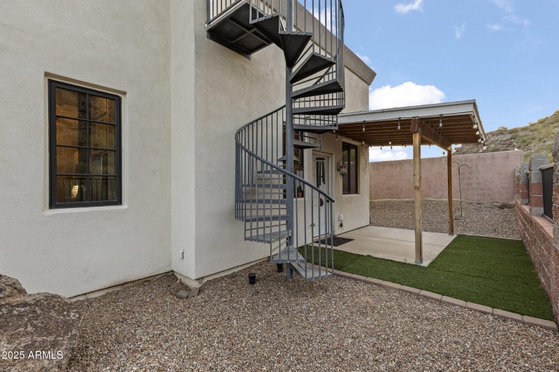 Staircase to viewing deck
