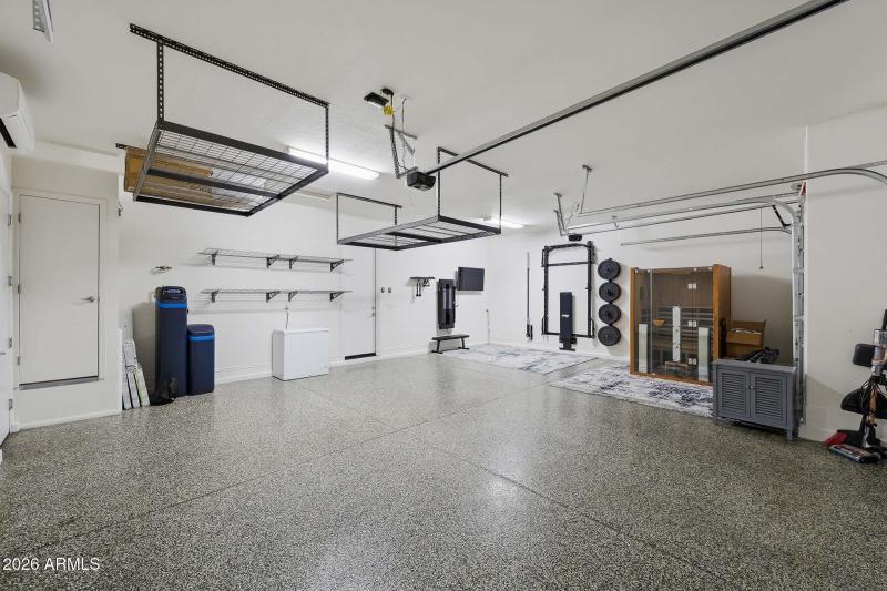 3 Car Garage with Overhead Storage