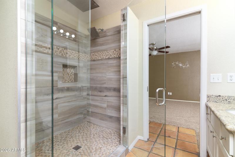 Updated master shower