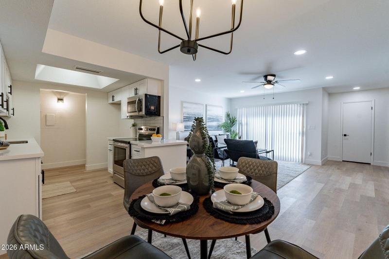 Dining, Kitchen, Living Room