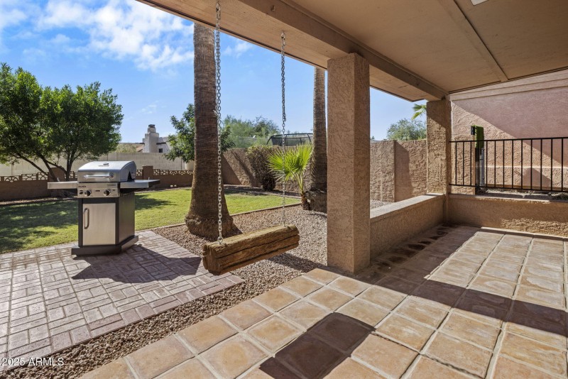 Paved patio