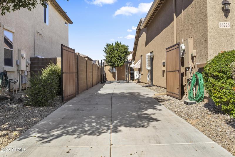 View of gated slab area!