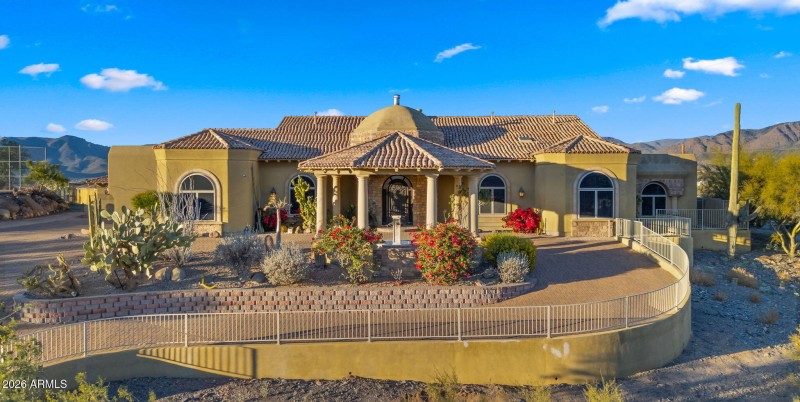 Drone front home view