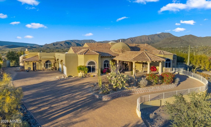Drone front home view