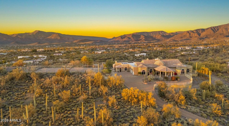 Drone front home view