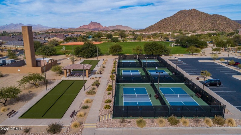 Pickle ball, bocce ball and Red Mt