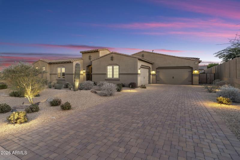 Front of Home, Four Car Garage