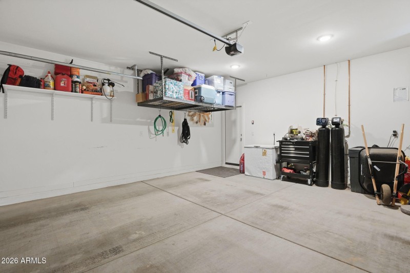 Garage with Extra Shelving for Storage