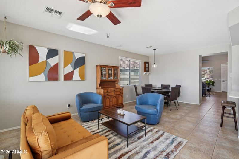 Living and Breakfast Nook off Kitchen