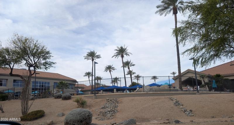 Swimming pool area at Palm Ridge
