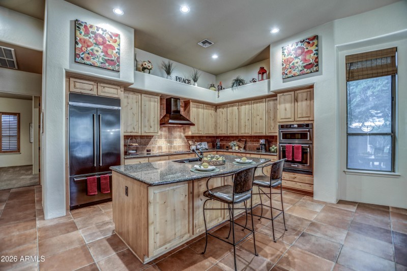Kitchen cabinets and island