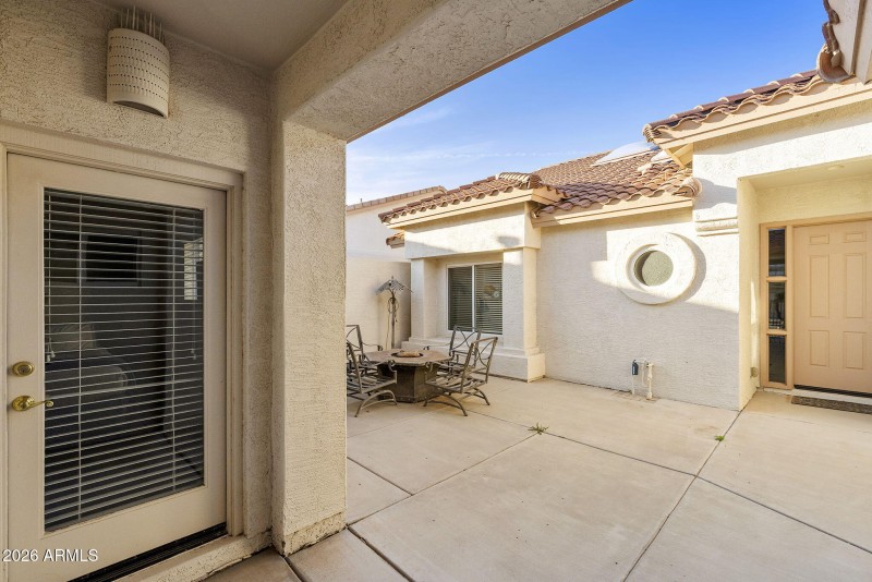 Casita entry off courtyard