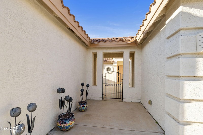 Walkway to courtyard entry