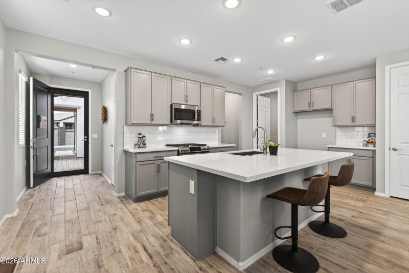 Kitchen Towards Entryway & Front Patio