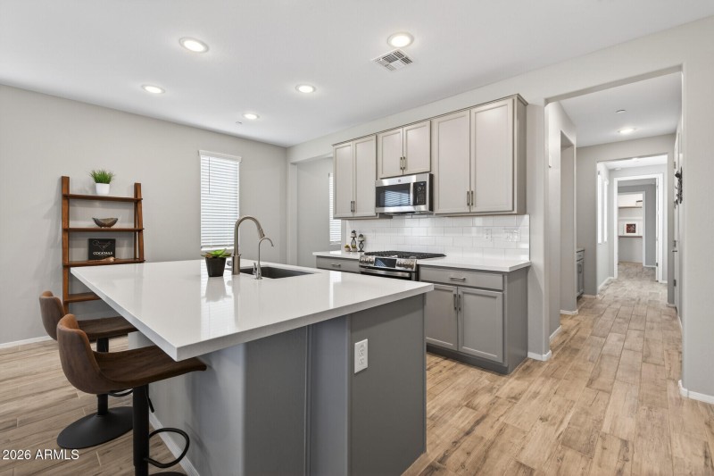 Kitchen towards Foyer/Entryway