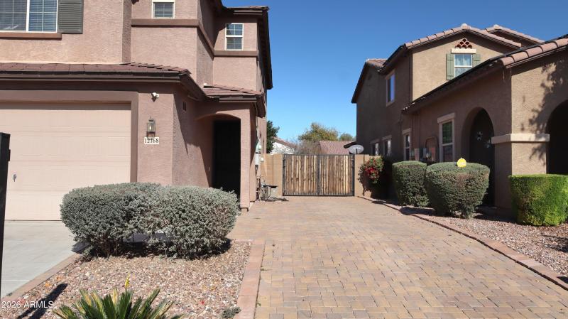 Casita Entrance with Paved Parking