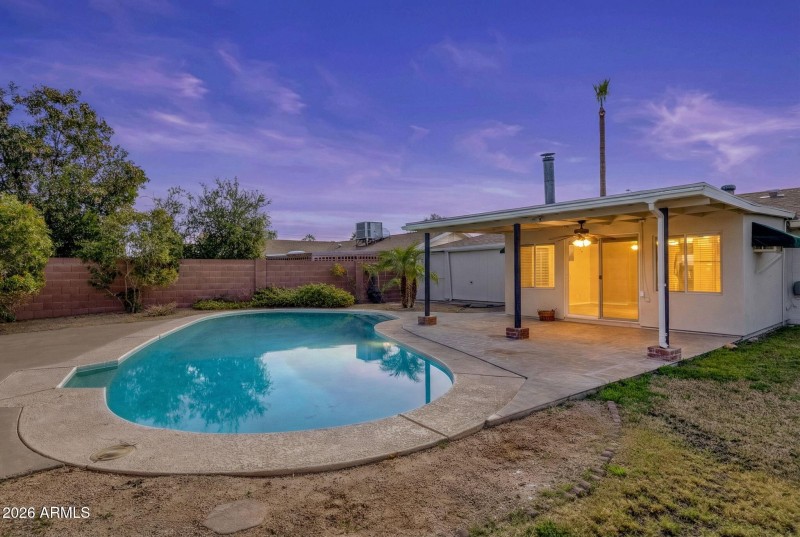 Large backyard