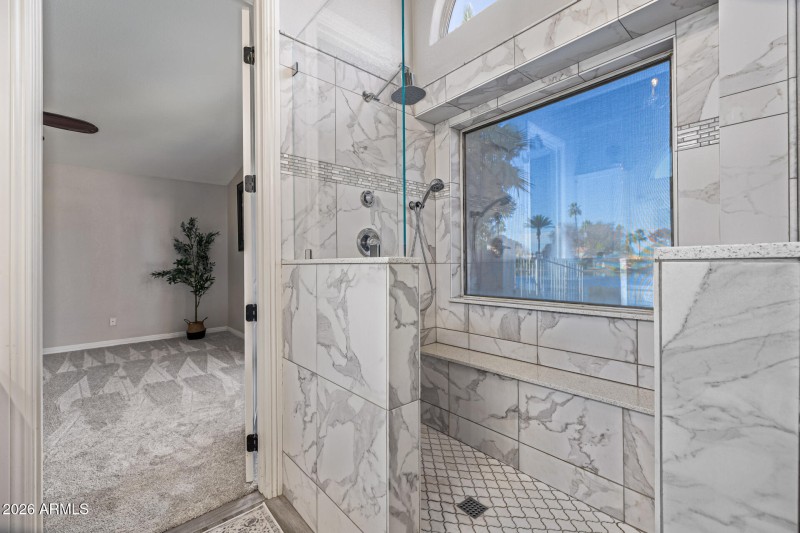 Shower in Primary Bathroom