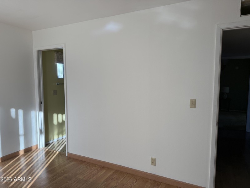Primary bedroom toward bathroom