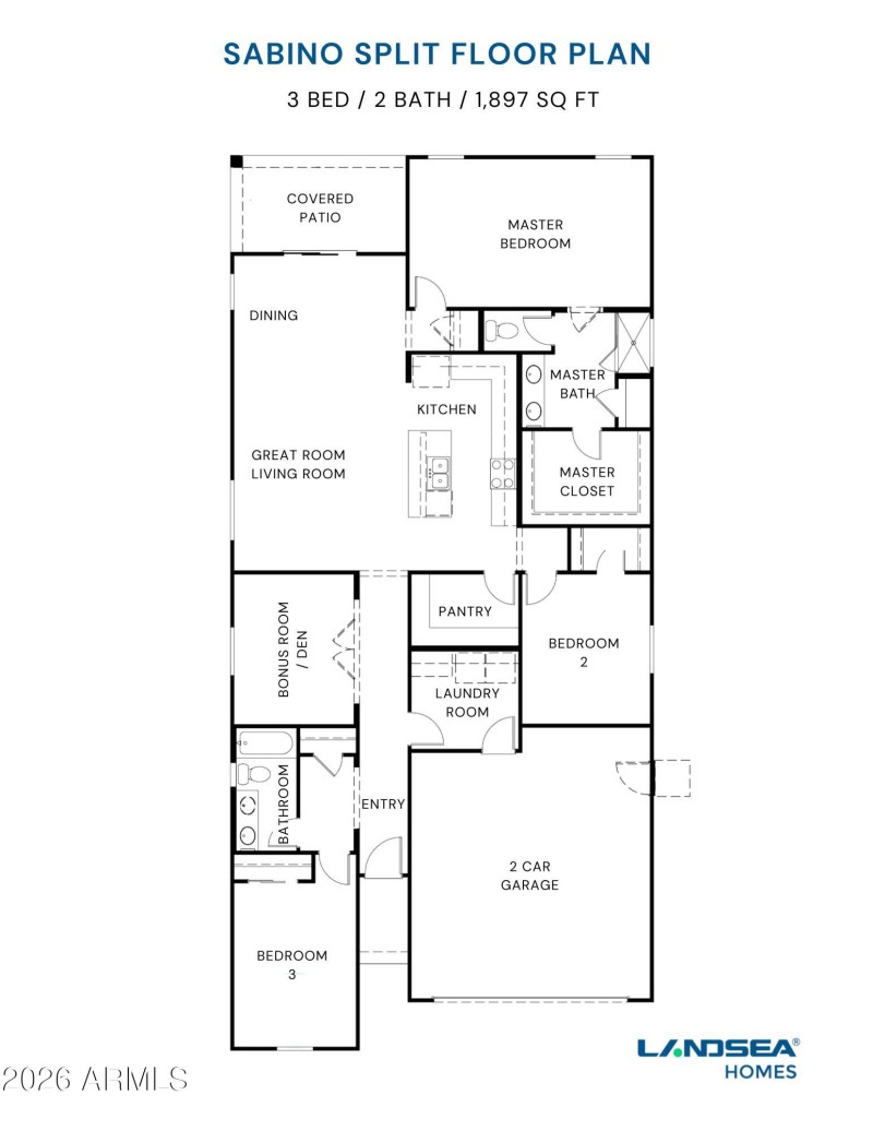 Sabino Split Floor Plan