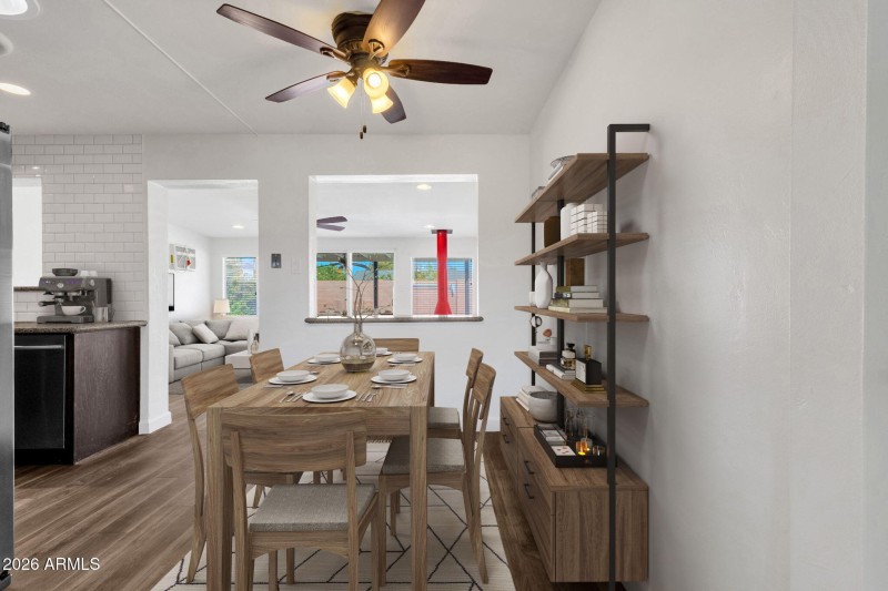 Staged Dining room