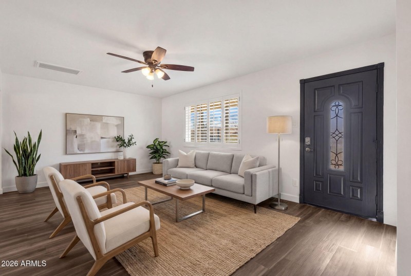 Staged living room