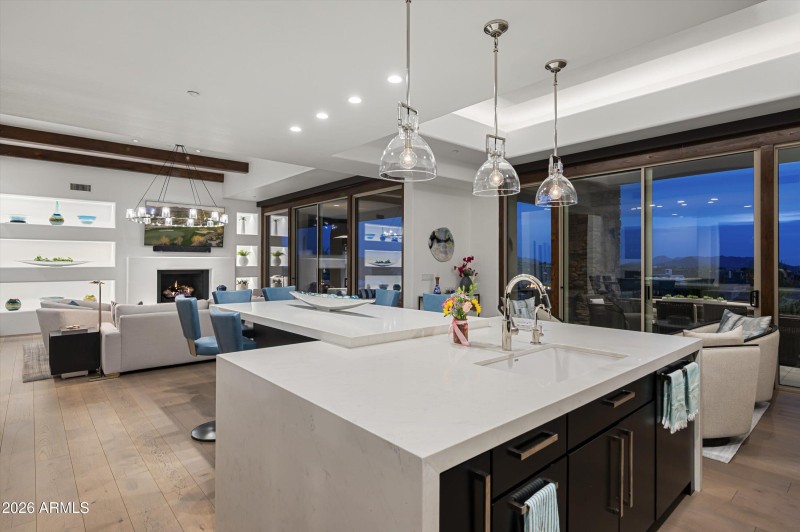 Kitchen Island and Dining Peninsula