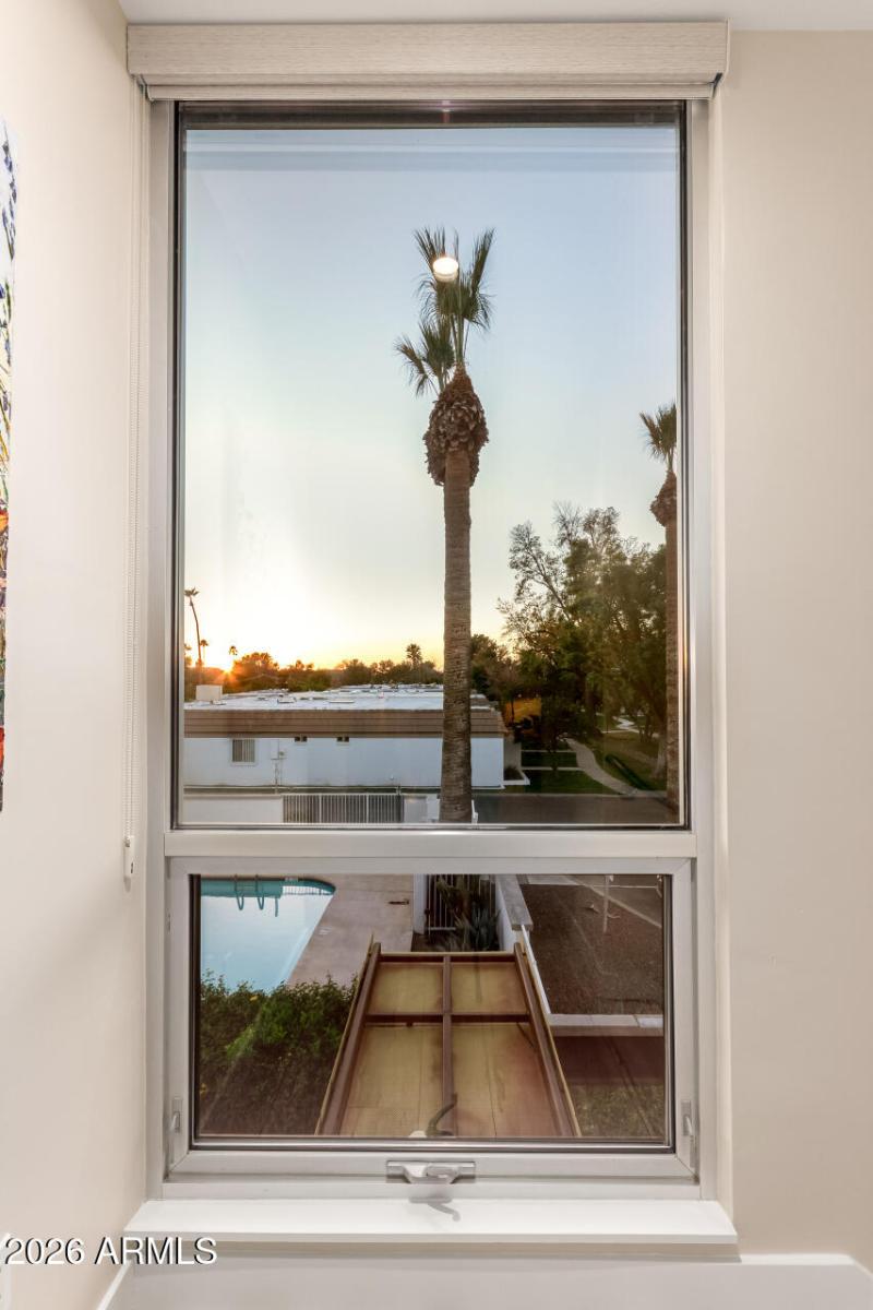 Den view with extra large window