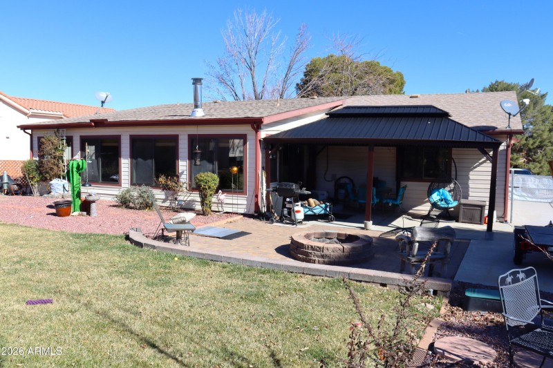 Back of Home with Patio