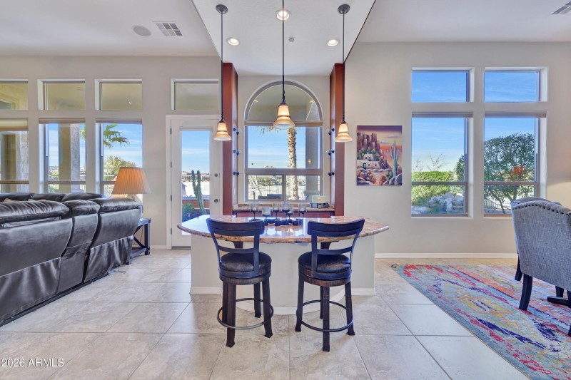 Entry view over Sunken Bar