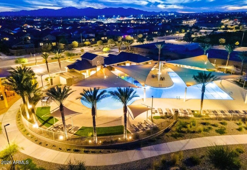 Escalante Drone night - community pool