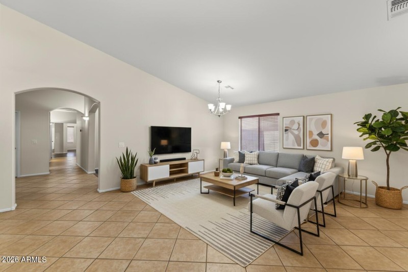 Living Room VIRTUALLY STAGED